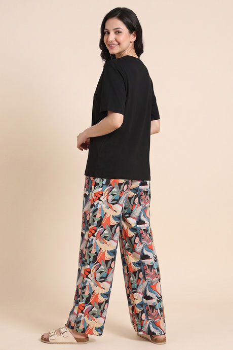 Zivame Abstract Print Cotton Loungewear Set - Tap Shoe — image 3